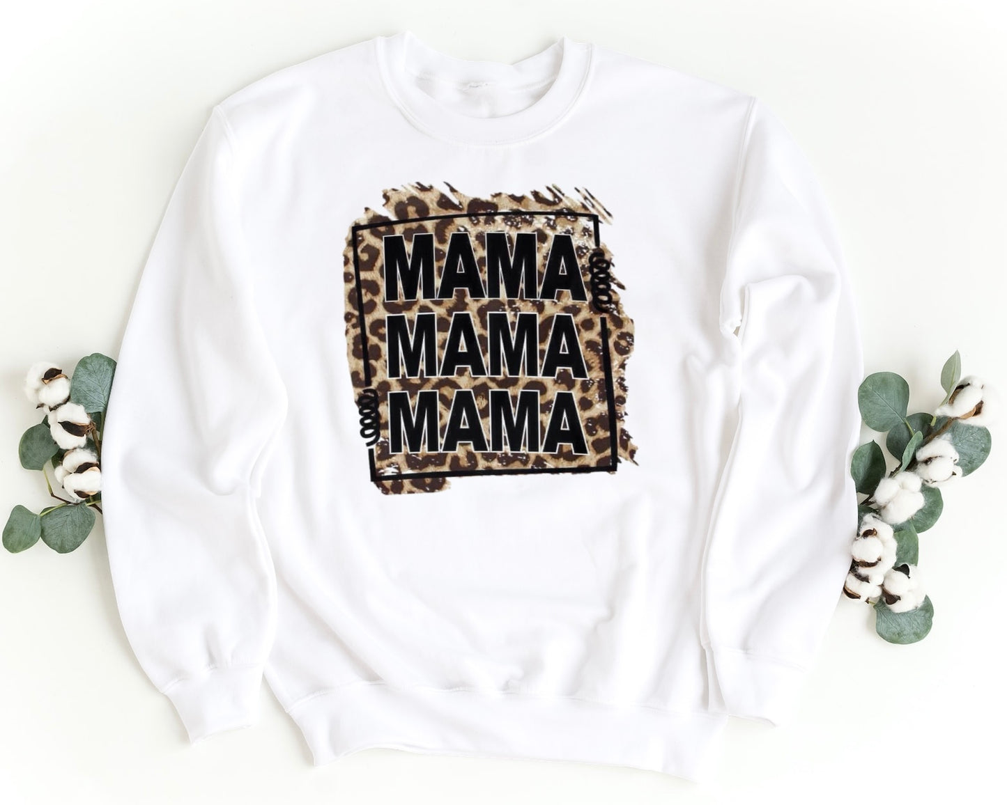 MAMA MAMA MAMA Leopard Print Sweatshirt