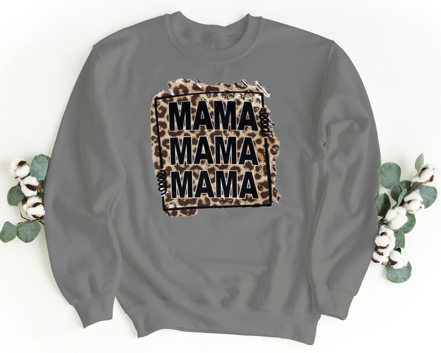 MAMA MAMA MAMA Leopard Print Sweatshirt