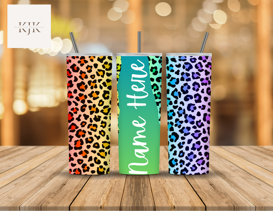 Rainbow Leopard Print 20oz. Tumbler